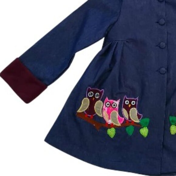 NWT Maria Elena Owl Coat Size 7-8 - Picture 3 of 6